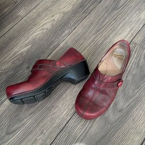 Dansko women’s red leather clogs, size 37 (US size 8.5)